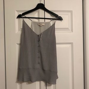 Loft striped silk tank top